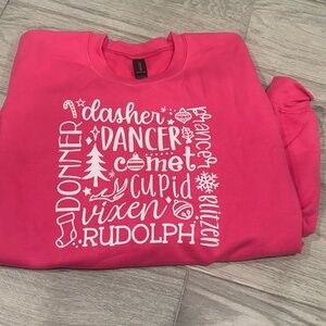 Pink Holiday Graphic Sweatshirt